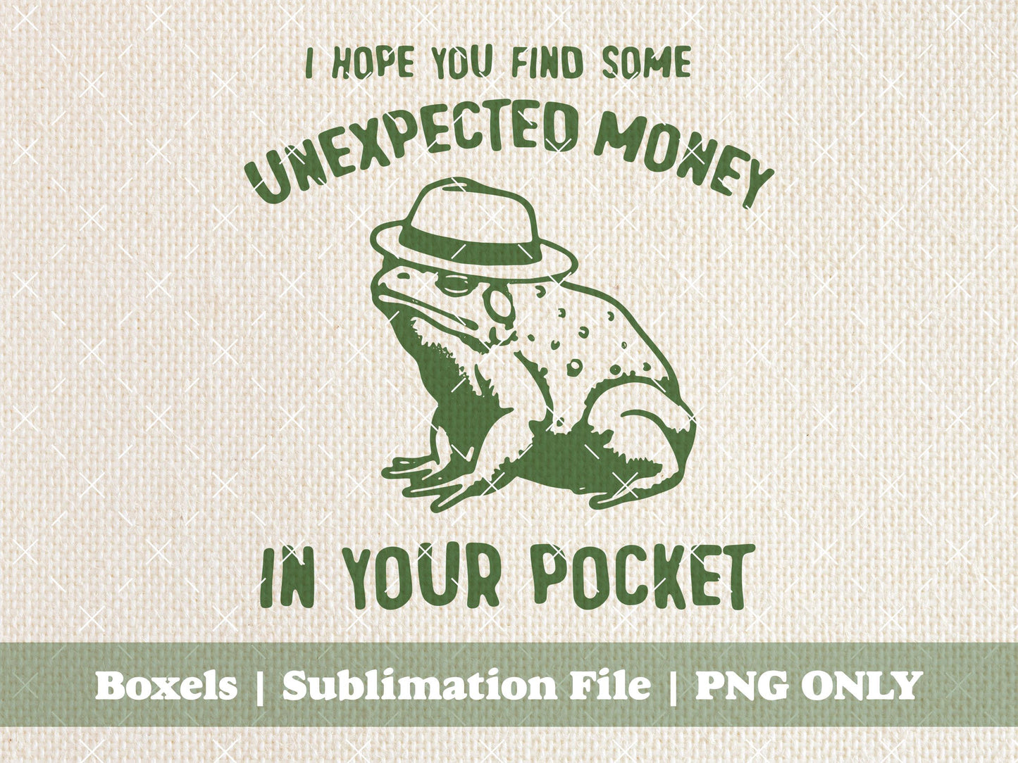 I Hope You Find Unexpected Money In Your Pocket Funny Frog and Toad Digital Clipart Vintage Animal Sayings | Instant Download | PNG SVG