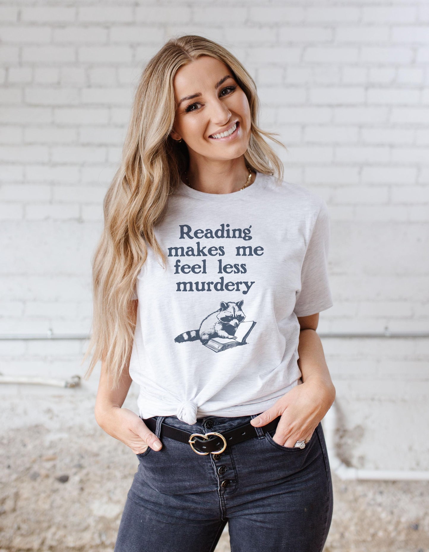 Reading Makes Me Feel Less Murdery Read Raccoon Trash Panda Teachers Librarians Book Clubs Educators Cartoon | Instant Download | PNG SVG