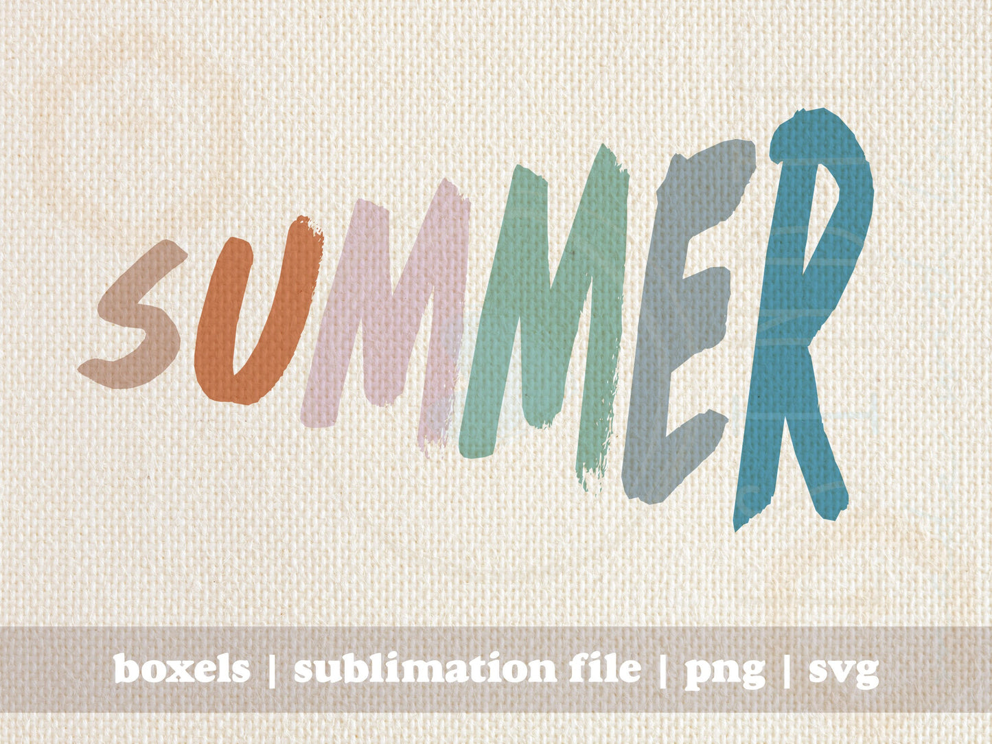 Summer Hello Summer Sunshine Retro Vintage Painted Rainbow Multicolored Warped Lettering Colorful style | Instant Download | svg png eps jpg
