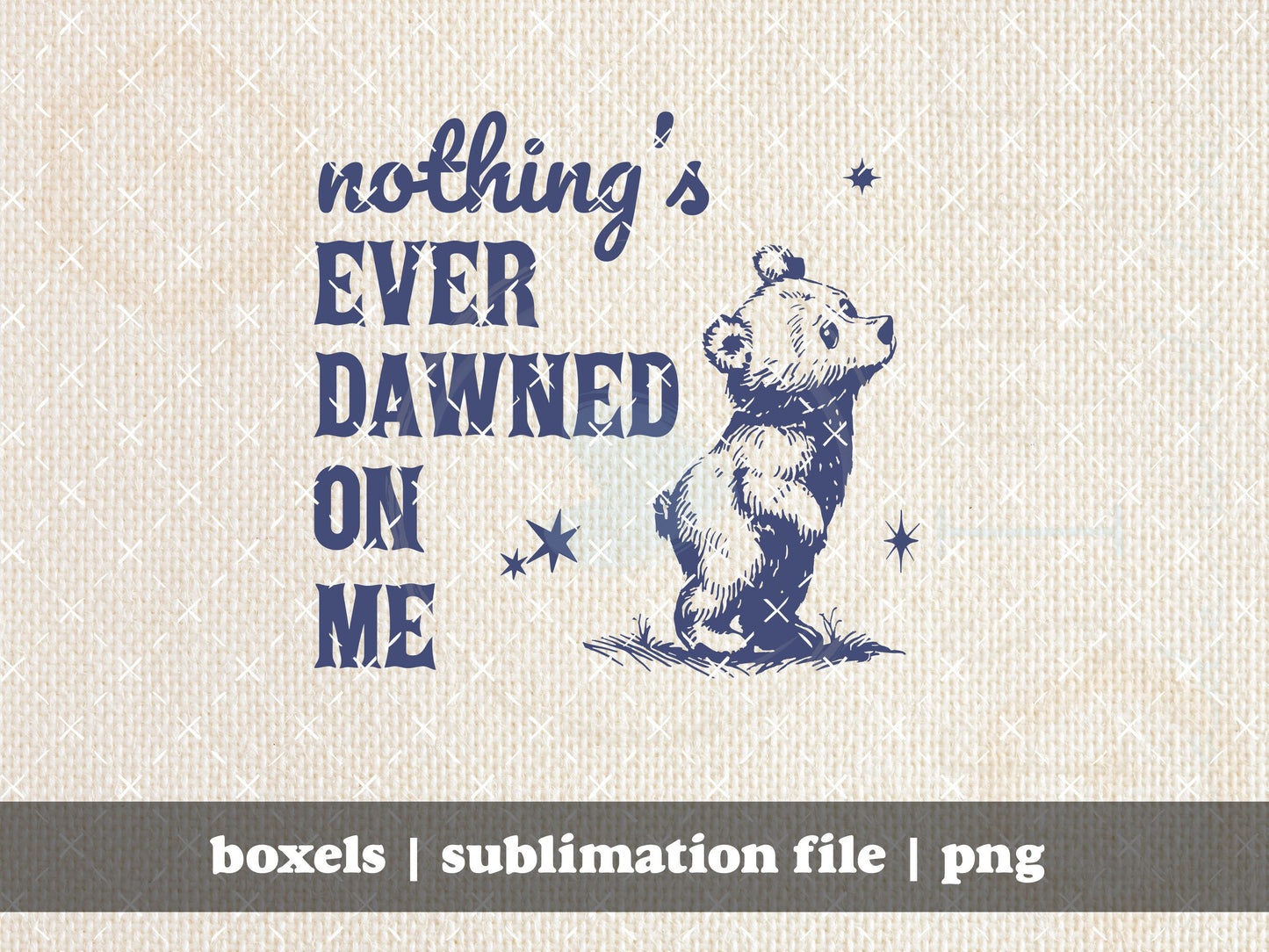 Nothing's Ever Dawned On Me Funny Dazed and Confused Cute Little Bear | Instant Download | PNG SVG
