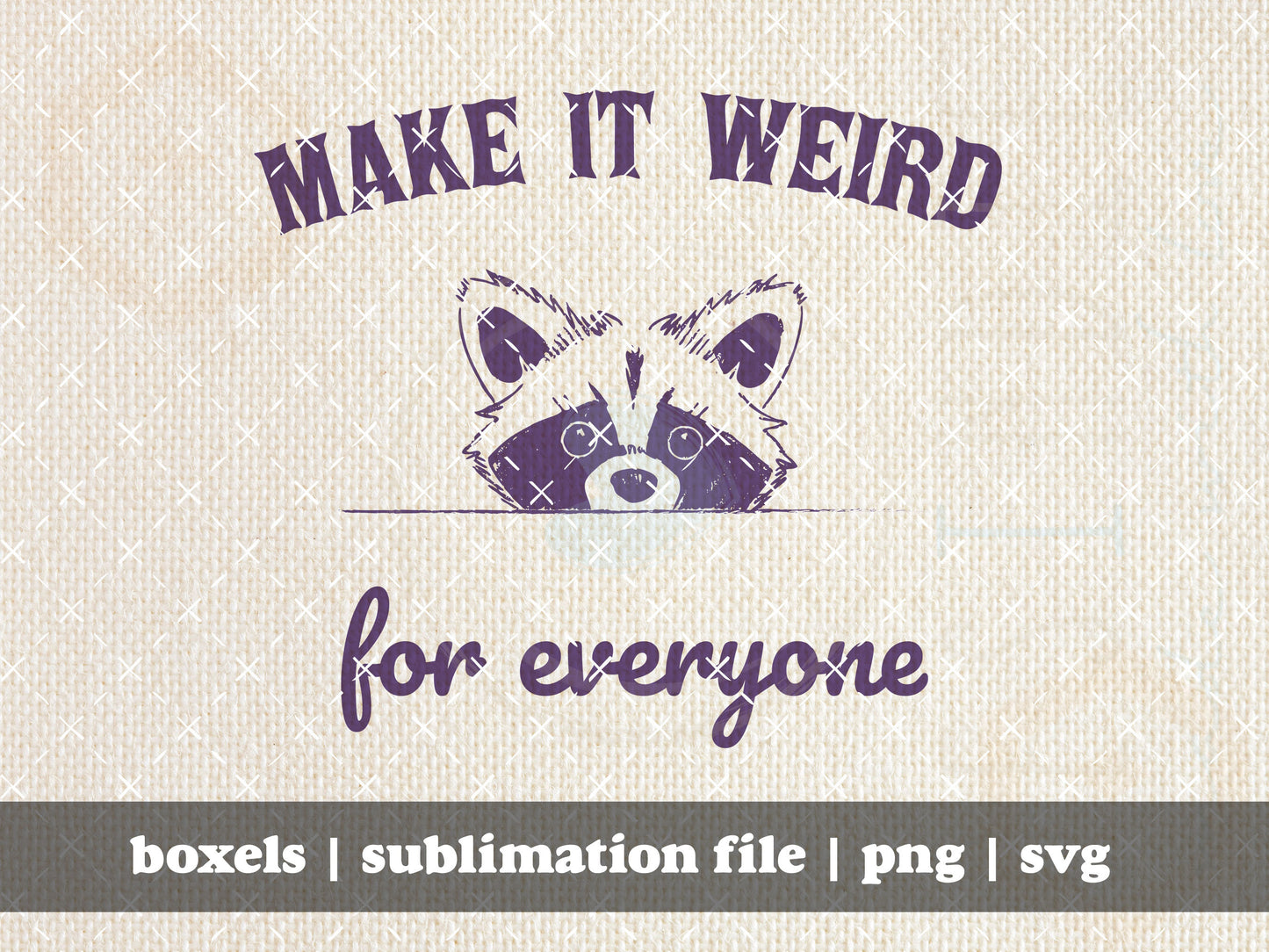 Make It Weird For Everyone Funny Sarcastic Raccoon Vintage Animal Sarcastic Sayings Funny Quotes For TShirts | Instant Download | PNG SVG