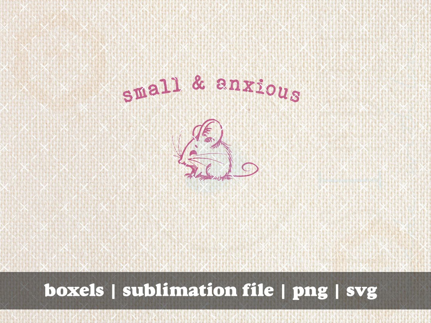 Small and Anxious Mouse Funny Cute Little Rat Funny Dashing Mouse Illustration | Instant Download | PNG SVG