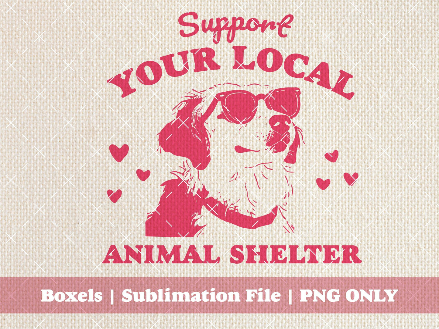 Support Your Local Animal Shelter Hand Drawn Pet Adoption Animal Shelters | Instant Download | PNG SVG