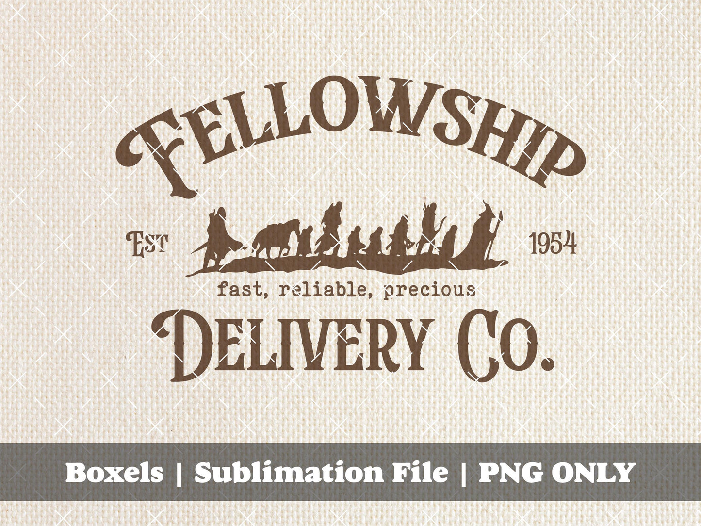 Fellowship Delivery Co. Parody of Lord of the RIngs Vintage Retro Style J. R. R. Tolkien Book Trilogy Sayings | Instant Download |  PNG SVG