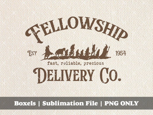 Fellowship Delivery Co. Parody of Lord of the RIngs Vintage Retro Style J. R. R. Tolkien Book Trilogy Sayings | Instant Download |  PNG SVG