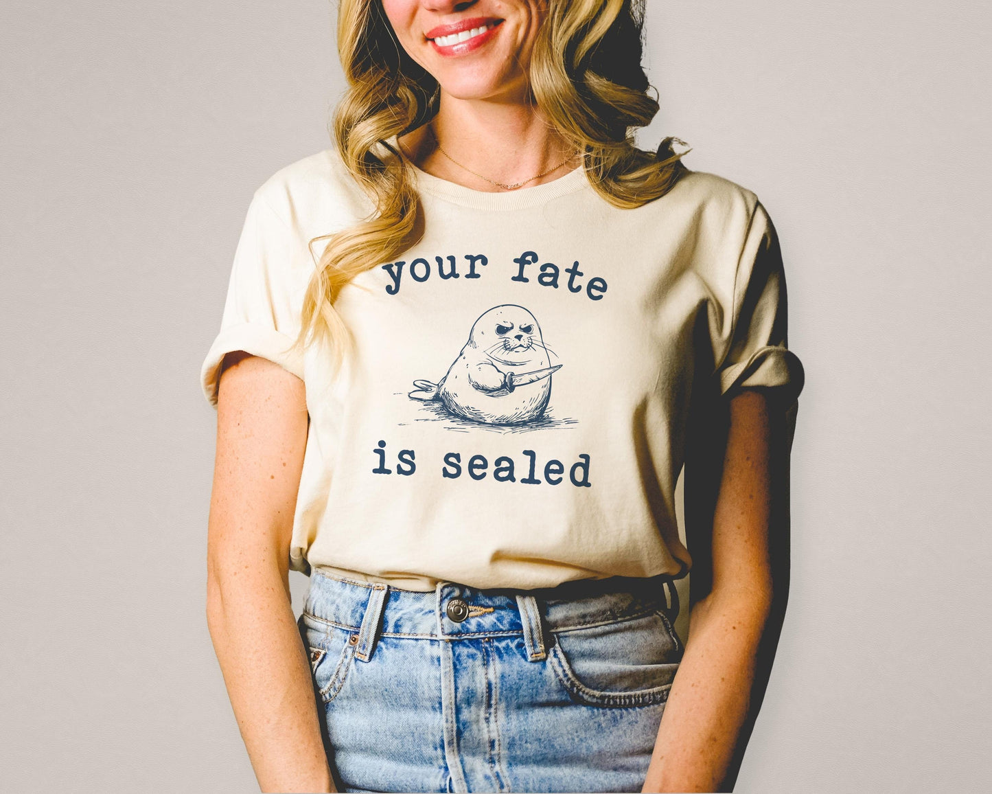 Your Fate Is Sealed Funny Ocean Animals Funny Vintage Retro Cartoon Animal Sayings Seal Clip Art Graphic  | Instant Download |  PNG SVG