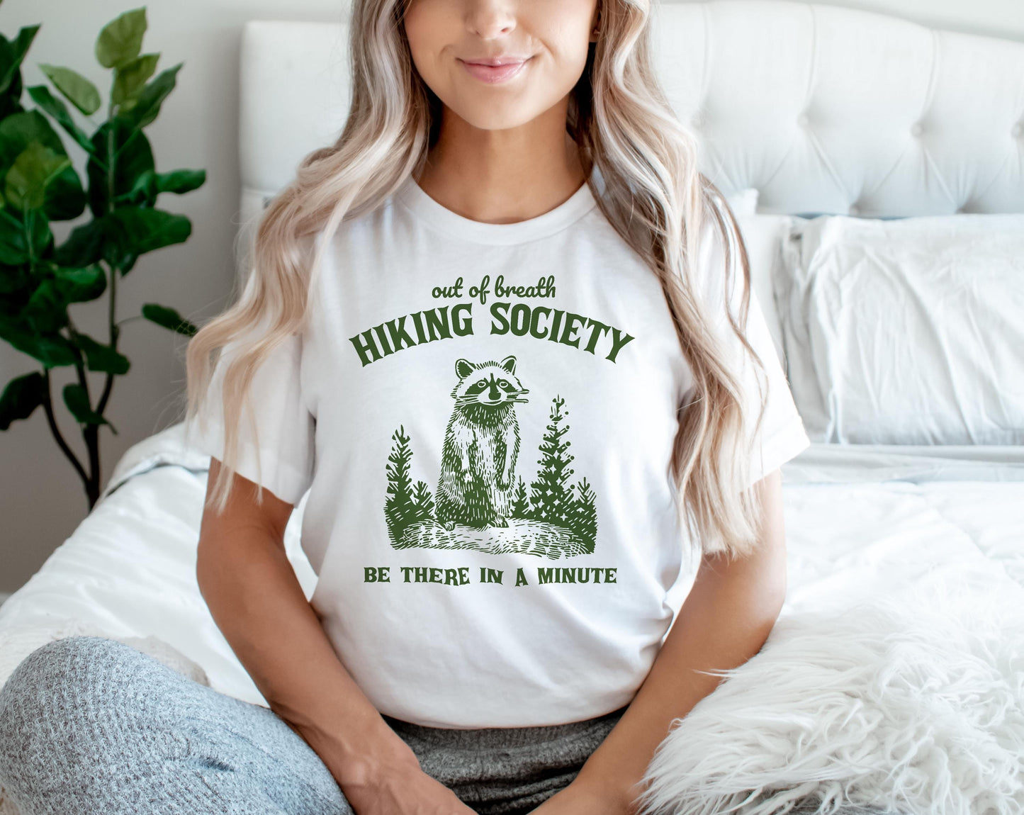 Out Of Breath Hiking Society Raccoon Forest Funny Sarcastic Trash Panda Vintage Animal Sarcastic Sayings Quotes | Instant Download | PNG SVG