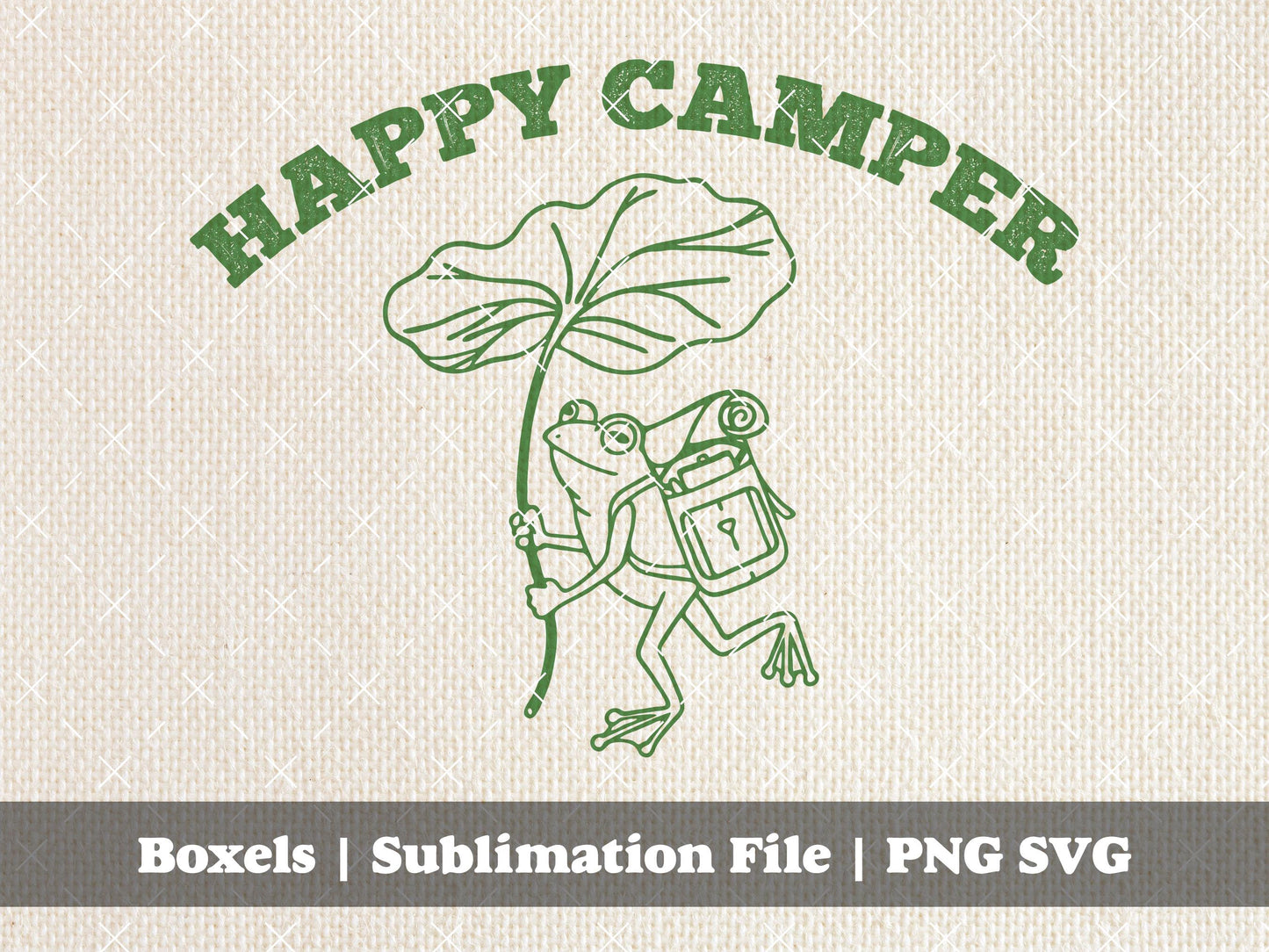 Happy Camper Frog Sketch Perfect for Hikers, Campers, RV-ing, and Outdoor Enthusiasts Vintage Frog and Toad | Instant Download | svg png