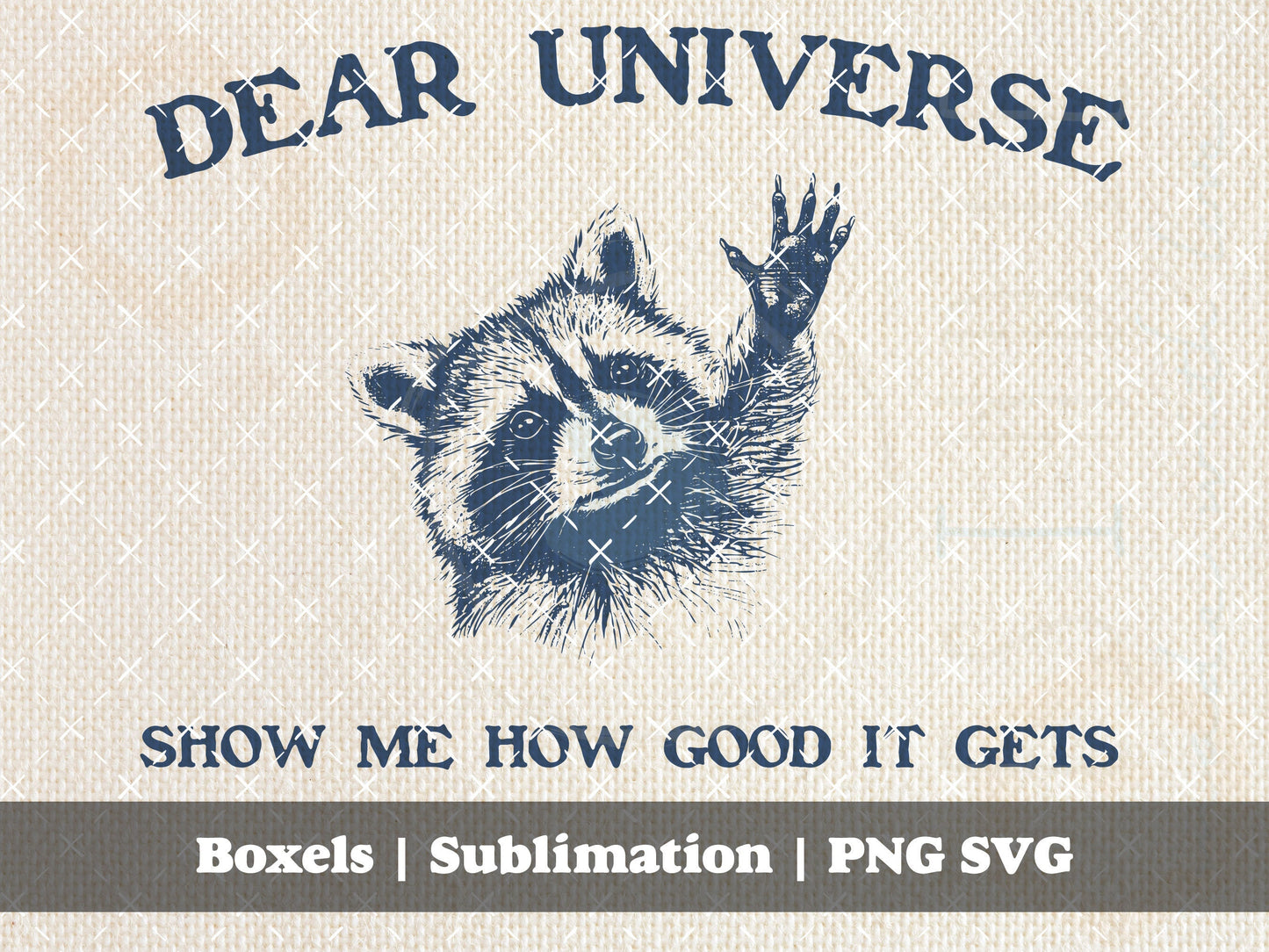 Dear Universe Show Me How Good It Gets Raccoons Cute Trash Panda Be Kind Cute Sarcastic Racoon | Instant Download | PNG SVG