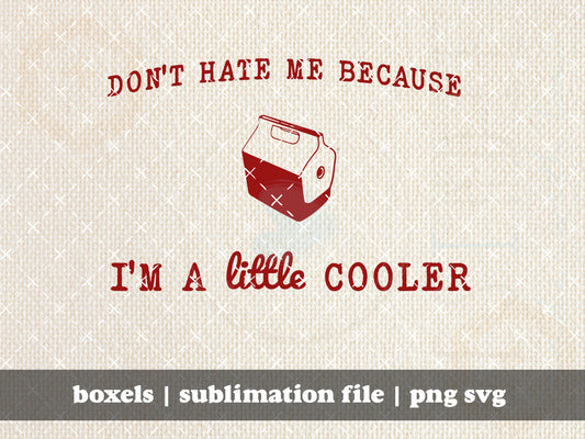 Don't Hate Me Because I'm A Little Cooler Funny Hand Drawn Vintage Quotes Sarcastic Sayings | Instant Download |  PNG SVG