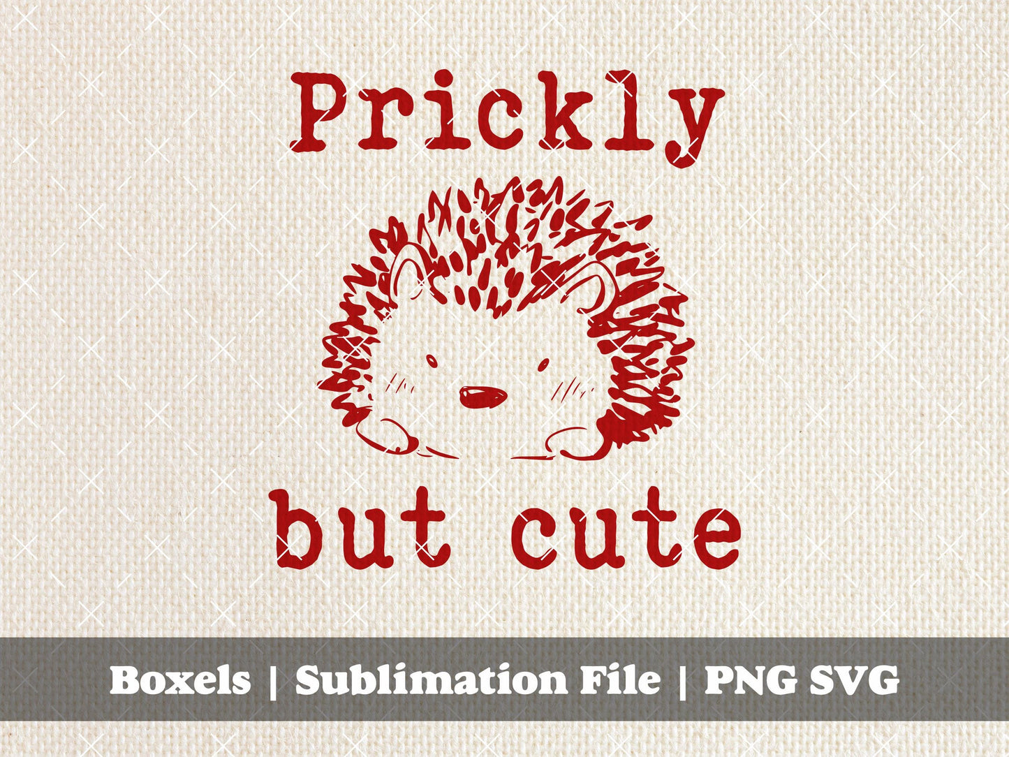 Prickly But Cute Vintage Sketch of a Cute Hedgehog Funny Animal Sayings Hand Drawn Style | Instant Download | PNG SVG