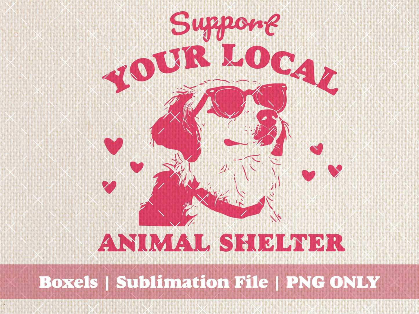 Support Your Local Animal Shelter Hand Drawn Pet Adoption Animal Shelters | Instant Download |  PNG SVG